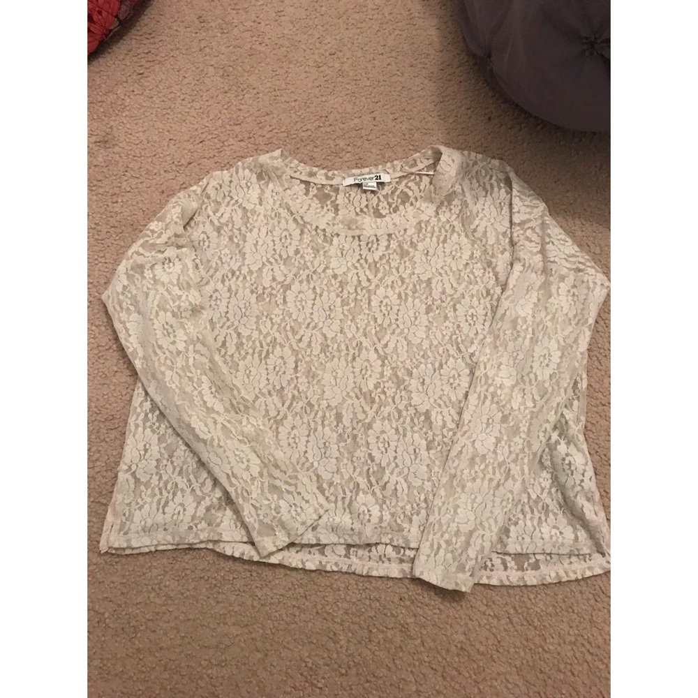 Beige Lace Long Sleeve